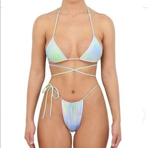 Heart Of Sun Swept Away Bikini Set Top & Bottom In Euphoria